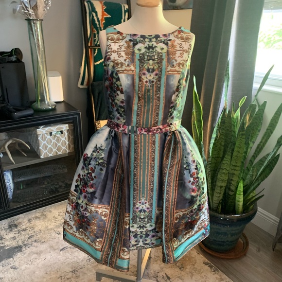 Mac Duggal Homecoming Floral Multicolor Cocktail Dress - Picture 7 of 15